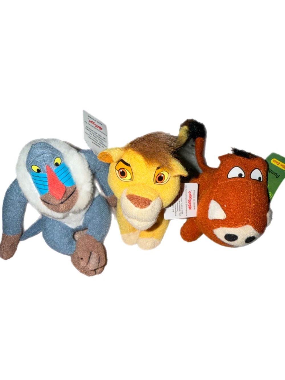 Rafiki, Simba, & Pumbaa Mini Bean Plushes (3)